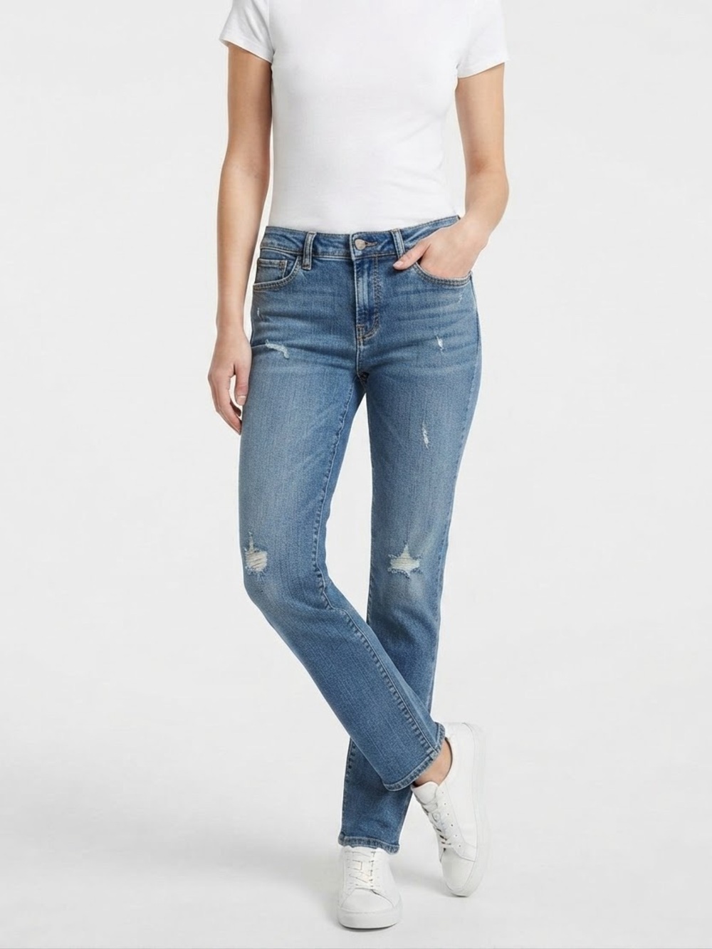 New York & Co Mid Rise Straight Leg Tall 0